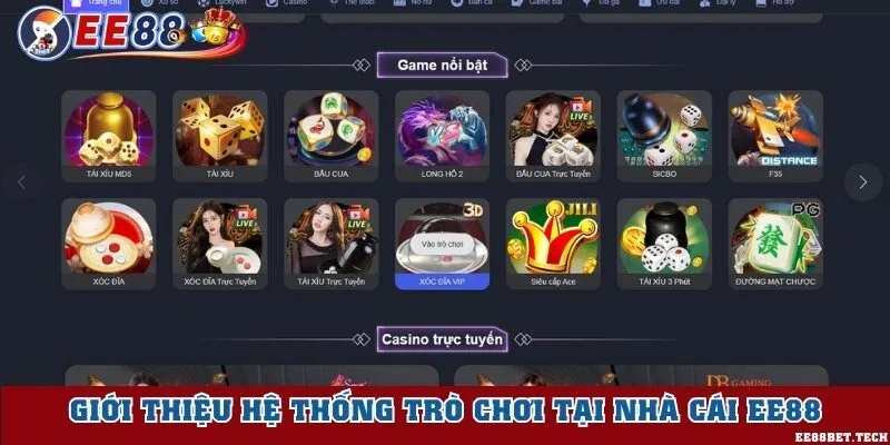 Hệ thống trò chơi đa dạng